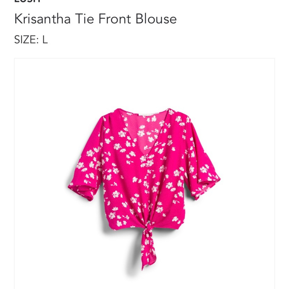 NWT Krisantha tie front blouse- from stitch fix